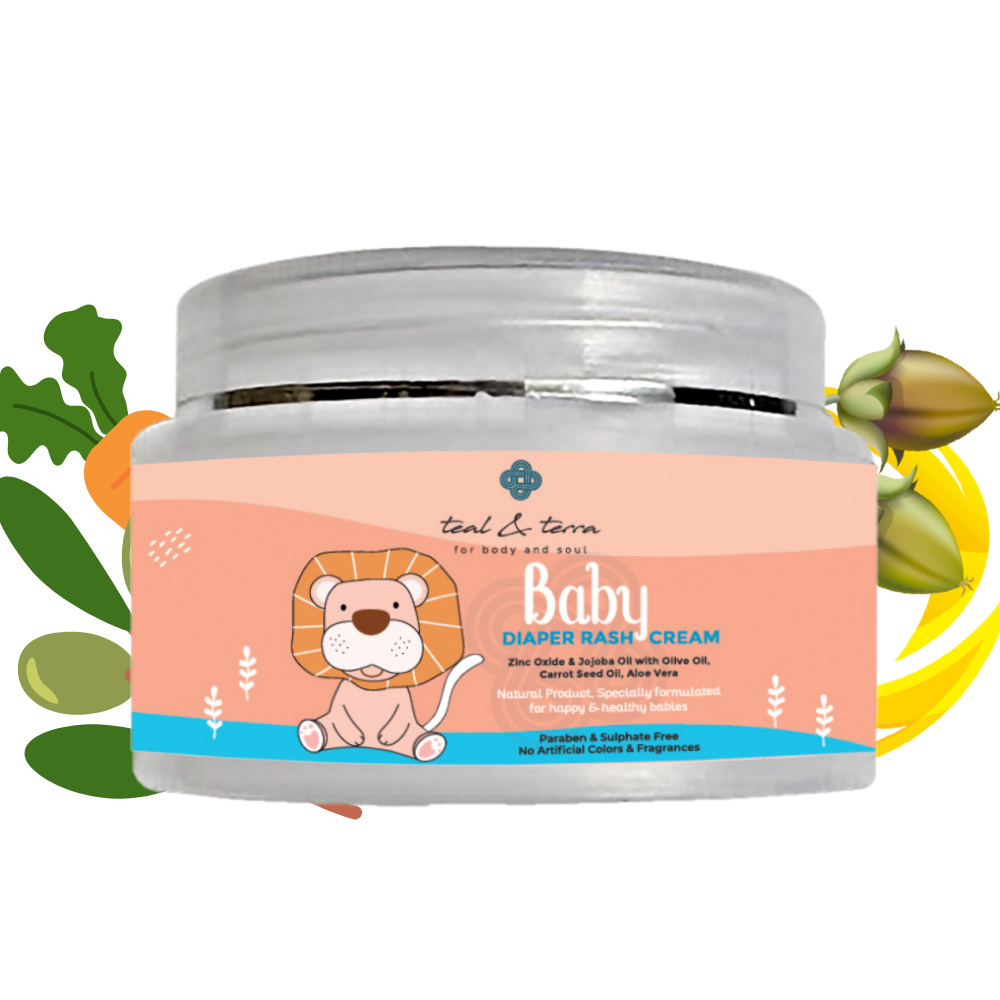 Baby Diaper Rash cream with Carrot seed & Jojoba Oil… - Teal And Terra